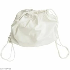Tout neuf 😍 Creavea Sac à Personnaliser Sac Marin Avec Lien - Coton Blanc - 35 X 33 Cm ⌛