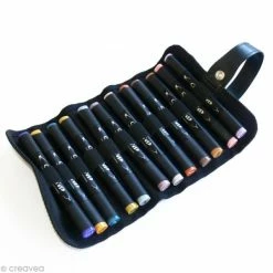 Sortie 🔥 Feutre à Alcool Trousse Roll & Go Pour 12 Marqueurs Graph'it 🎁