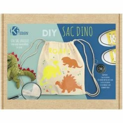 Promo ✨ Ki Sign Sac à Personnaliser Kit DIY - Customiser Mon Petit Sac - Dino 🎁 -Petite maroquinerie Soldes unnamed file 201