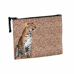 Meilleure vente 🥰 Elba Pochettes Et Trousses Fourre-tout Plat "Print Animaux" - Panthère 🎉