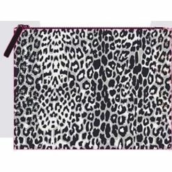 Budget 🌟 Elba Pochettes Et Trousses Fourre-tout Plat "Croco" - Noir Et Blanc ⌛