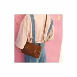 Meilleur prix 💯 BLACK SUGAR Sac Et Pochette En Toile De Jute Sac Bandoulière Pu Solide Marron Rétro Pratique Vintage 🤩