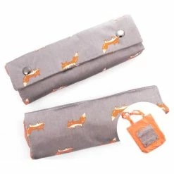 Coupon 🌟 Czech Beads Exclusive Sac Et Pochette En Toile De Jute 1pc Orange Gray Fox Durable Et De Bonne Qualité Machine Compacte Et Pliable Sac, Élégant Réutilisabl ⭐