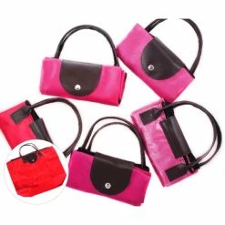 Nouveau ⌛ Czech Beads Exclusive Sac Et Pochette En Toile De Jute 1pc Rose Mix Durable Et De Bonne Qualité Machine Compacte Fermeture à Glissière Sac à Pliable, à La ✨