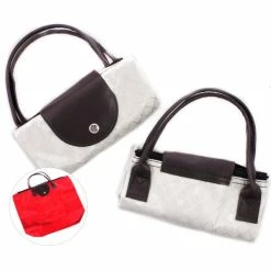Meilleure affaire 😀 Czech Beads Exclusive Sac Et Pochette En Toile De Jute 1pc Lignes D'Argent Durable Et De Bonne Qualité Machine Compacte Fermeture à Glissière Sac à Pliable 😉