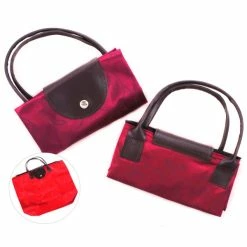 Bon marché 👍 Czech Beads Exclusive Sac Et Pochette En Toile De Jute 1pc Vin Rouge Fleur Durable Et De Bonne Qualité Machine Compacte Fermeture à Glissière Sac à Pliable 💯