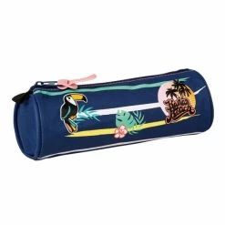 Promo 🌟 Editions Oberthur Pochettes Et Trousses Trousse Ronde "Kanabeach" Toucan 🎉