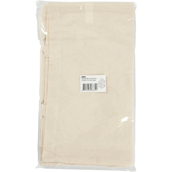 Budget 🎁 Creativ Company Tote Bag Sac En Coton - Naturel Clair - 38 X 42 Cm - 5 Pcs ❤️ 3 Budget 🎁 Creativ Company Tote Bag Sac En Coton - Naturel Clair - 38 X 42 Cm - 5 Pcs ❤️ – Image 3