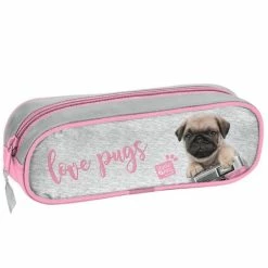 Sortie ❤️ Pochettes Et Trousses 1 Fourre-tout Ovale "Studio Pets" - Love Pugs 🧨