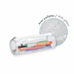 Le moins cher 🎉 Clairefontaine Pochettes Et Trousses Trousse Ronde Transparente Pailletée - Spécial Examen 🔔