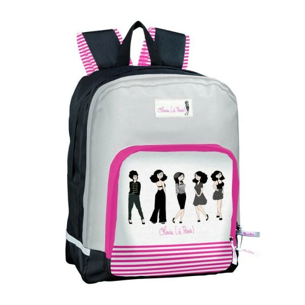 Acheter 🔔 Elba Cartables Sac à Dos "Olivia (à Paris)" - Marinière ✔️ 1 Acheter 🔔 Elba Cartables Sac à Dos "Olivia (à Paris)" - Marinière ✔️