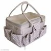 Nouveau ⭐ Sac Scrapbooking Sac De Rangement Artemio - Taupe à Pois - 29 X 20 X 19 Cm ⭐