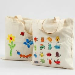 Promo 🎁 Creativ Company Tote Bag Sac En Coton - Naturel Clair - 27,5 X 30 Cm - 5 Pcs 🛒 -Petite maroquinerie Soldes unnamed file 5