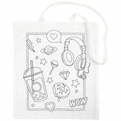 Offres ⌛ Creativ Company Sac à Personnaliser Tote Bag Fantaisie à Décorer - 38 X 42 Cm 🎁